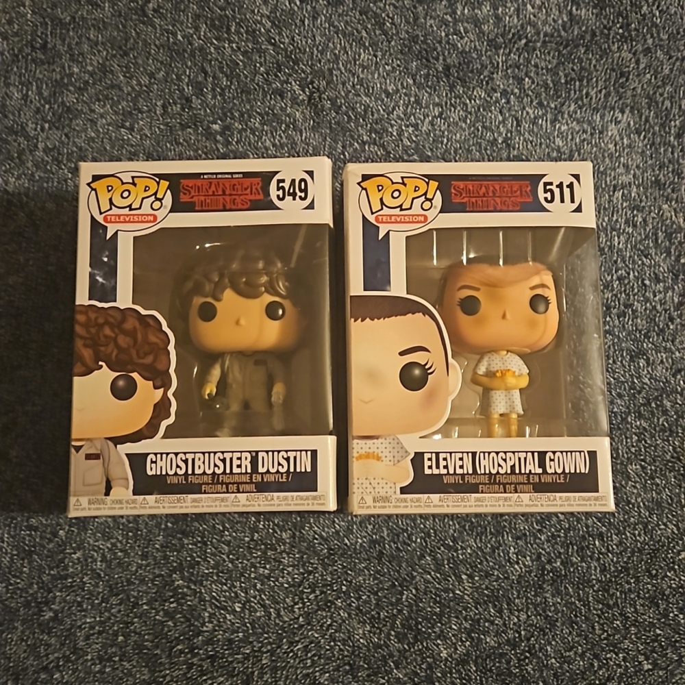 Stranger Things Pop Figures Eleven and Dustin